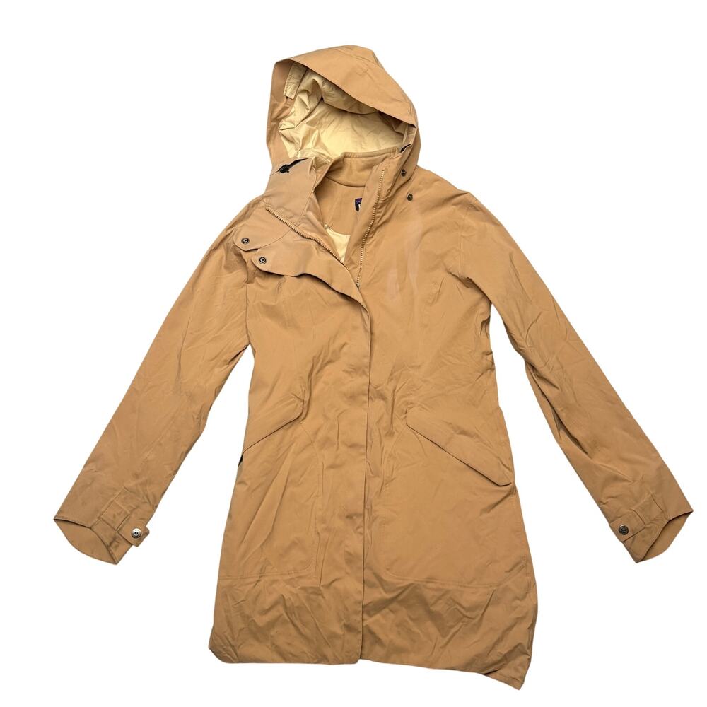 Patagonia Arborist Trench Coat Women's Medium Rain Jacket Granola